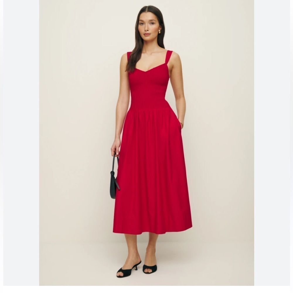 Reformation Sariah Dress - Red by Anthropologie